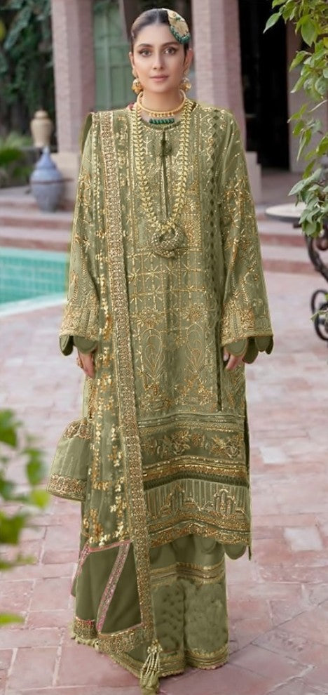 Afrozeh – Dar e Jan Clay Camo Green D10